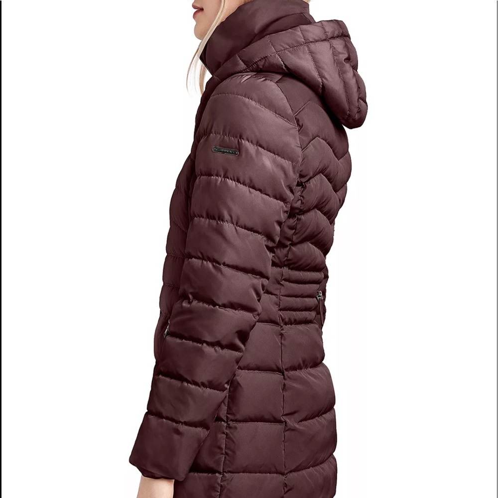 Laundry faux fur hooded coat